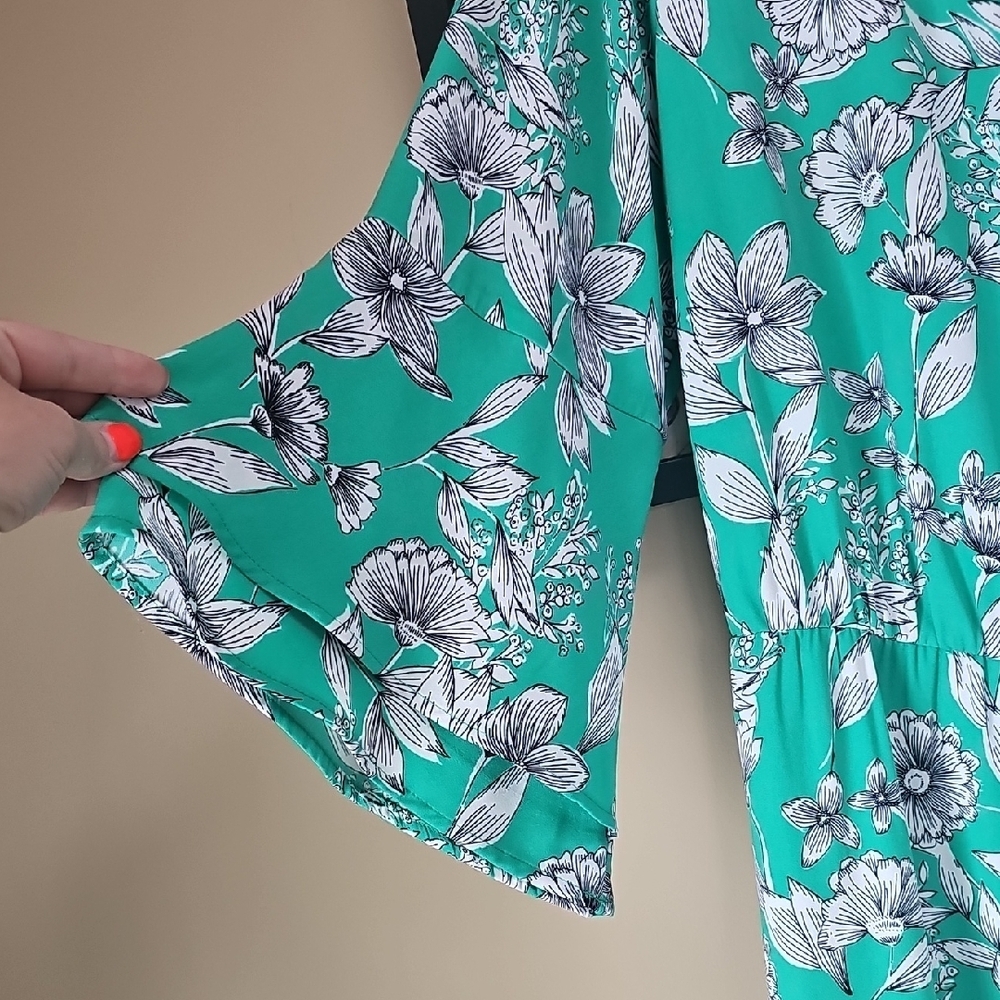 A New Day Floral Green Dress - Picture 4 of 5